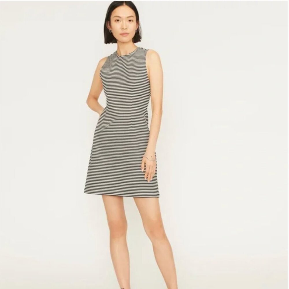 Everlane Black and White Striped Mini dream dress NWT